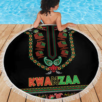 African-American Kwanzaa Beach Blanket Dashiki Mix Paisley Pattern - Wonder Print Shop