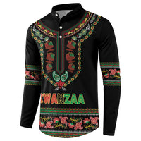 Personalized African-American Kwanzaa Button Sweatshirt Dashiki Mix Paisley Pattern - Wonder Print Shop