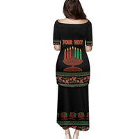 Personalized African-American Kwanzaa Family Matching Puletasi and Hawaiian Shirt Dashiki Mix Paisley Pattern - Wonder Print Shop