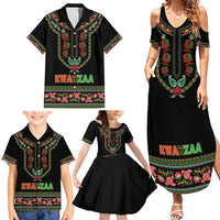 Personalized African-American Kwanzaa Family Matching Summer Maxi Dress and Hawaiian Shirt Dashiki Mix Paisley Pattern - Wonder Print Shop