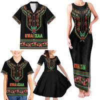 Personalized African-American Kwanzaa Family Matching Tank Maxi Dress and Hawaiian Shirt Dashiki Mix Paisley Pattern - Wonder Print Shop