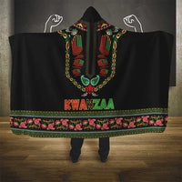 African-American Kwanzaa Hooded Blanket Dashiki Mix Paisley Pattern