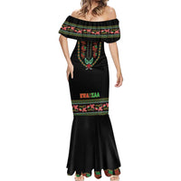 Personalized African-American Kwanzaa Mermaid Dress Dashiki Mix Paisley Pattern - Wonder Print Shop