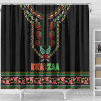 African-American Kwanzaa Shower Curtain Dashiki Mix Paisley Pattern