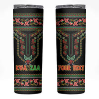 Personalized African-American Kwanzaa Skinny Tumbler Dashiki Mix Paisley Pattern - Wonder Print Shop