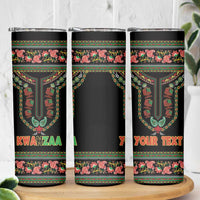 Personalized African-American Kwanzaa Skinny Tumbler Dashiki Mix Paisley Pattern - Wonder Print Shop