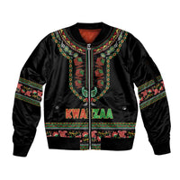 Personalized African-American Kwanzaa Sleeve Zip Bomber Jacket Dashiki Mix Paisley Pattern - Wonder Print Shop