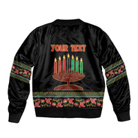 Personalized African-American Kwanzaa Sleeve Zip Bomber Jacket Dashiki Mix Paisley Pattern - Wonder Print Shop