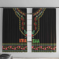 African-American Kwanzaa Window Curtain Dashiki Mix Paisley Pattern - Wonder Print Shop