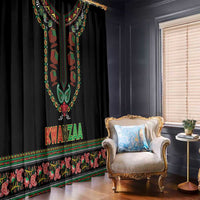 African-American Kwanzaa Window Curtain Dashiki Mix Paisley Pattern - Wonder Print Shop