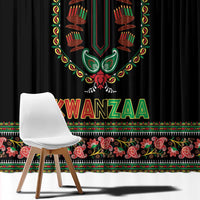 African-American Kwanzaa Window Curtain Dashiki Mix Paisley Pattern - Wonder Print Shop