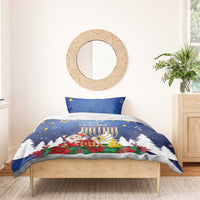 Merry Chrismukkah Bedding Set Hanukkah Memorah Mix Poinsettia - Wonder Print Shop