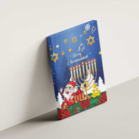 Merry Chrismukkah Canvas Wall Art Hanukkah Memorah Mix Poinsettia - Wonder Print Shop