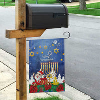 Merry Chrismukkah Garden Flag Hanukkah Memorah Mix Poinsettia - Wonder Print Shop
