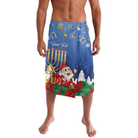 Personalised Merry Chrismukkah Lavalava Hanukkah Memorah Mix Poinsettia - Wonder Print Shop