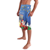 Personalised Merry Chrismukkah Lavalava Hanukkah Memorah Mix Poinsettia - Wonder Print Shop