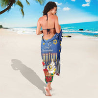 Merry Chrismukkah Sarong Hanukkah Memorah Mix Poinsettia - Wonder Print Shop