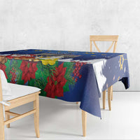 Merry Chrismukkah Tablecloth Hanukkah Memorah Mix Poinsettia - Wonder Print Shop