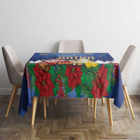 Merry Chrismukkah Tablecloth Hanukkah Memorah Mix Poinsettia - Wonder Print Shop