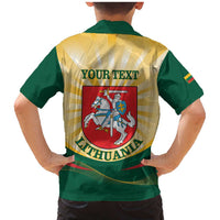Personalised Lithuania Independence Day Family Matching Mermaid Dress and Hawaiian Shirt Coat Of Arms Proud - Wonder Print Shop