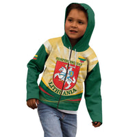 Personalised Lithuania Independence Day Kid Hoodie Coat Of Arms Proud - Wonder Print Shop