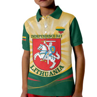 Personalised Lithuania Independence Day Kid Polo Shirt Coat Of Arms Proud - Wonder Print Shop