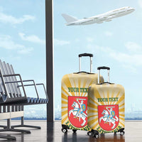 Personalised Lithuania Independence Day Luggage Cover Coat Of Arms Proud - Wonder Print Shop