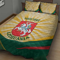 Personalised Lithuania Independence Day Quilt Bed Set Coat Of Arms Proud - Wonder Print Shop