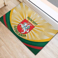 Personalised Lithuania Independence Day Rubber Doormat Coat Of Arms Proud - Wonder Print Shop