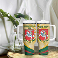 Personalised Lithuania Independence Day Tumbler With Handle Coat Of Arms Proud - Wonder Print Shop