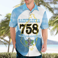Proud To Be Saint Lucia 758 Hawaiian Shirt Pitons With Map - Wonder Print Shop