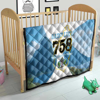 Proud To Be Saint Lucia 758 Quilt Pitons With Map - Wonder Print Shop