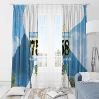 Proud To Be Saint Lucia 758 Window Curtain Pitons With Map - Wonder Print Shop