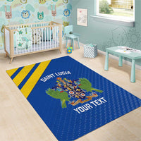 Custom Saint Lucia Football Area Rug 2025 Go Champions - Wonder Print Shop
