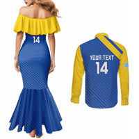 Custom Saint Lucia Football Couples Matching Mermaid Dress and Long Sleeve Button Shirt 2025 Go Champions
