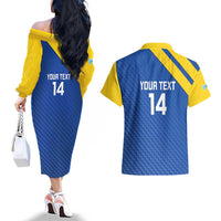 Custom Saint Lucia Football Couples Matching Off The Shoulder Long Sleeve Dress and Hawaiian Shirt 2025 Go Champions - Wonder Print Shop