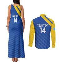 Custom Saint Lucia Football Couples Matching Tank Maxi Dress and Long Sleeve Button Shirt 2025 Go Champions - Wonder Print Shop