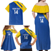 Custom Saint Lucia Football Family Matching Off Shoulder Maxi Dress and Hawaiian Shirt 2025 Go Champions - Wonder Print Shop