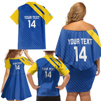 Custom Saint Lucia Football Family Matching Off Shoulder Short Dress and Hawaiian Shirt 2025 Go Champions - Wonder Print Shop
