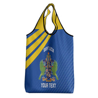 Custom Saint Lucia Football Grocery Bag 2025 Go Champions