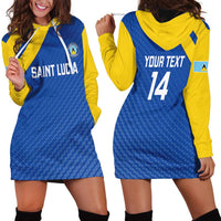 Custom Saint Lucia Football Hoodie Dress 2025 Go Champions - Wonder Print Shop