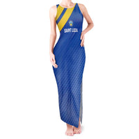 Custom Saint Lucia Football Tank Maxi Dress 2025 Go Champions - Wonder Print Shop