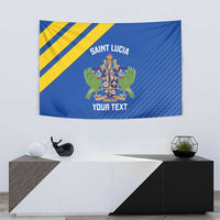 Custom Saint Lucia Football Tapestry 2025 Go Champions - Wonder Print Shop