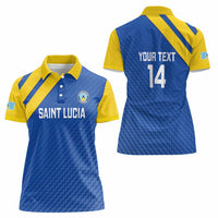 Custom Saint Lucia Football Women Polo Shirt 2025 Go Champions - Wonder Print Shop