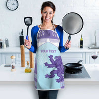 Scotland Football Custom Apron 2026 Come On Scottish Dragon Thistle Cyan - Wonder Print Shop