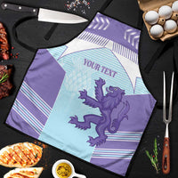Scotland Football Custom Apron 2026 Come On Scottish Dragon Thistle Cyan - Wonder Print Shop