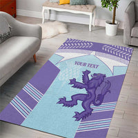 Scotland Football Custom Area Rug 2026 Come On Scottish Dragon Thistle Cyan - Wonder Print Shop