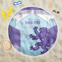 Scotland Football Custom Beach Blanket 2026 Come On Scottish Dragon Thistle Cyan - Wonder Print Shop