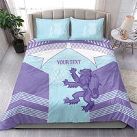 Scotland Football Custom Bedding Set 2026 Come On Scottish Dragon Thistle Cyan - Wonder Print Shop