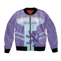 Scotland Football Custom Bomber Jacket 2026 Come On Scottish Dragon Thistle Cyan - Wonder Print Shop